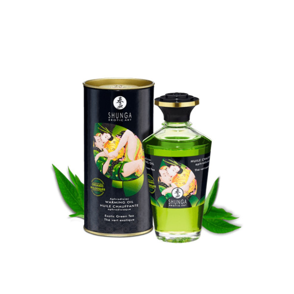 Huile chauffante bio thé vert comestible 100ml 